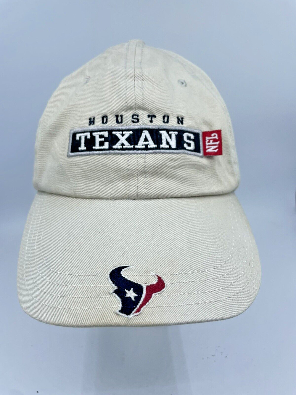 Houston Texans Hat Cap NFL Reebok One Size Adult Hat Khaki Adjustable Football